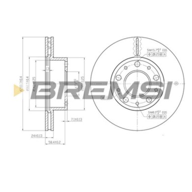 CD7170V.JPG Disco Freno Anteriore 92073800 Citroen Jumper I Autobus (230p)