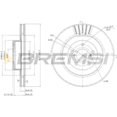 CD7175V.JPG Disco Freno Anteriore 92139500 Subaru Impreza Tre Volumi (gc) Ventilato