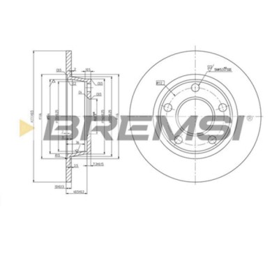 CD7177S.JPG Disco Freno Posteriore 92117300 Audi A6 A6 Avant Allroad Pieno