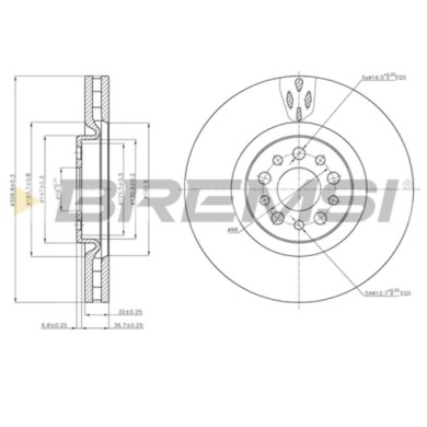 CD7180V.JPG Disco Freno Anteriore 92118100 Citroën C8 Peugeot 807 Lancia Phedra Fiat Ulysse Ventilato