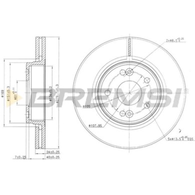 CD7182V.JPG Disco Freno Anteriore 92118900 Renault Laguna Ii Laguna Ii Grandtour Ventilato