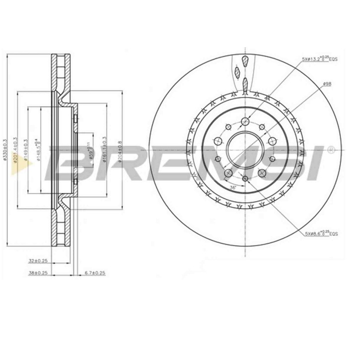 CD7183V.JPG Disco Freno Anteriore 92119600 Alfa Romeo 156 156 Sportwagon 147 Gtv Spider Gt Nero