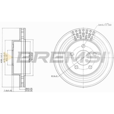 CD7184V.JPG Disco Freno Anteriore 92119700 Jeep Cherokee Nero