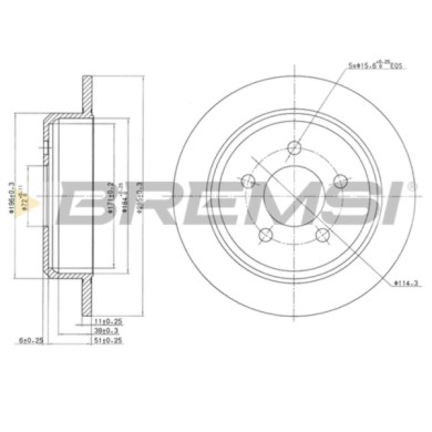 CD7186S.JPG Disco Freno Posteriore 92169400 Jeep Grand Cherokee I Pieno