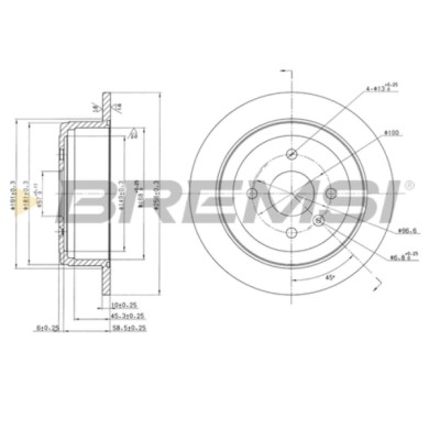 CD7187S.JPG Disco Freno Posteriore 92129000 Daewoo Nubira (j100) Pieno