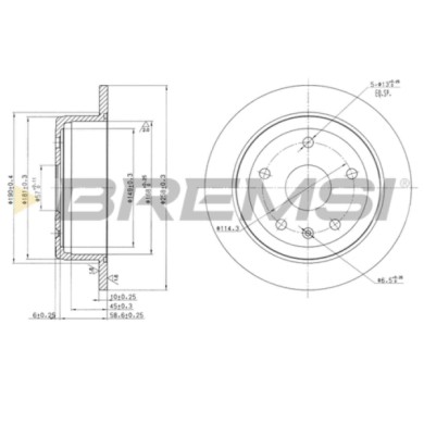 CD7188S.JPG Disco Freno Posteriore 92128900 Daewoo Leganza Dodge Viper Cabriolet Pieno