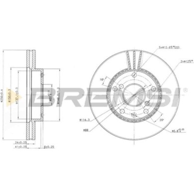 CD7192V.JPG Disco Freno Anteriore 92155600 Daewoo Leganza Ventilato