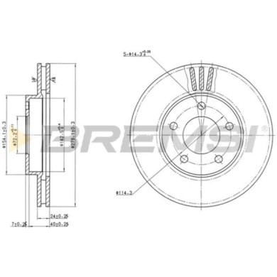CD7209V.JPG Disco Freno Anteriore 92131800 Mazda Tribute Ford Maverick Nero