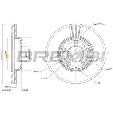 CD7210V.JPG Disco Freno Anteriore 92125500 Mazda 6 Hatchback 6 Tre Volumi 6 Station Wagon Ventilato