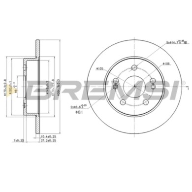 CD7213S.JPG Disco Freno Posteriore 92065300 Renault Scénic I Mpv/space Wagon Nero