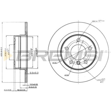 CD7230S.JPG Disco Freno Posteriore 92133100 Bmw 3 1 3 Coupé Pieno