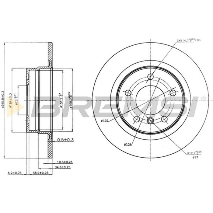 CD7230S.JPG Disco Freno Posteriore 92133100 Bmw 3 1 3 Coupé Pieno
