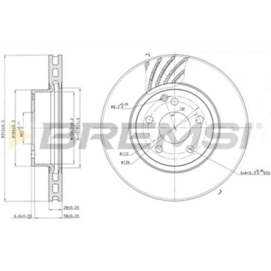CD7263V.JPG Disco Freno Anteriore 92115300 Saab 45903 Mercedes-benz Classe E Classe E T-model Cls Classe E Pianale Piatto/telaio