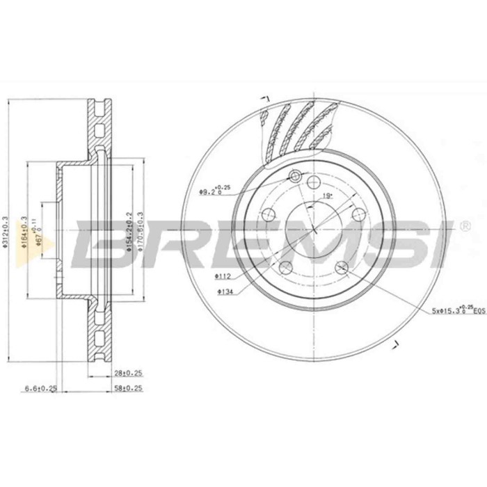 CD7263V.JPG Disco Freno Anteriore 92115300 Saab 45903 Mercedes-benz Classe E Classe E T-model Cls Classe E Pianale Piatto/telaio
