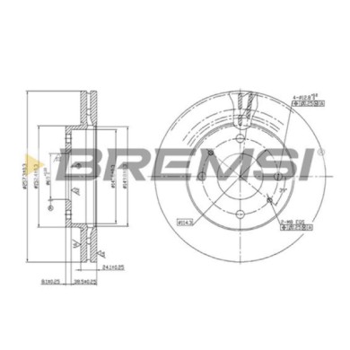 CD7270V.JPG Disco Freno Anteriore 92130800 Hyundai Lantra Ii (j-2) Ventilato