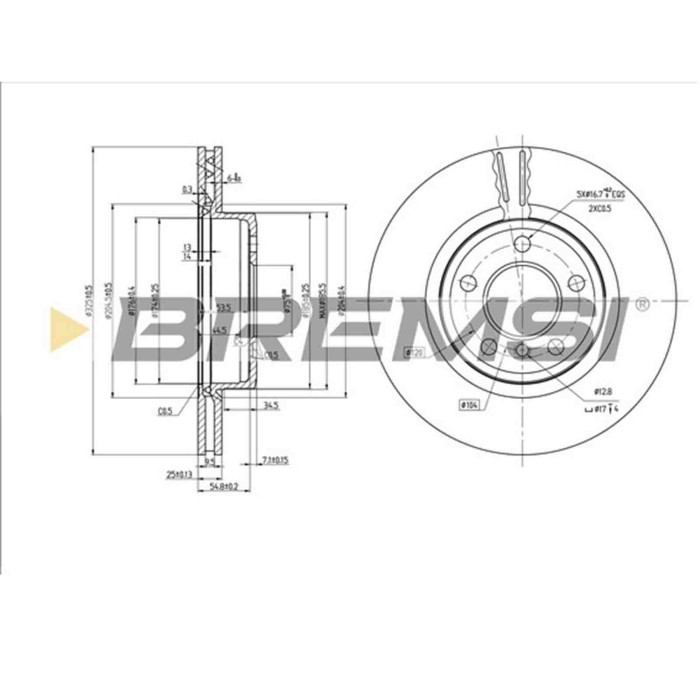 CD7271V.JPG Disco Freno Anteriore 92044000 Bmw X3 Nero