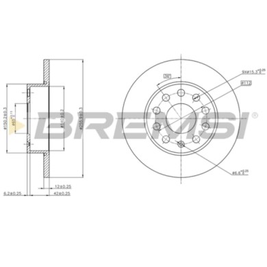 CD7276S.JPG Disco Freno Posteriore 92121100 Volkswagen Touran (1t3)