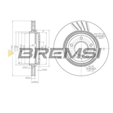 CD7280V.JPG Disco Freno Posteriore 92107000 Saab 45905 Bmw 3 3 Touring 3 Coupé 3 Cabriolet Ventilato