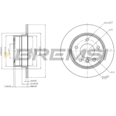 CD7284S.JPG Disco Freno Posteriore 92146000 Bmw Z4 Roadster Pieno