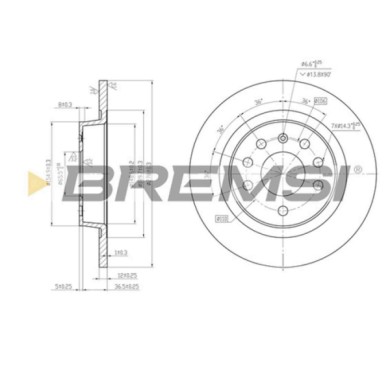 CD7288S.JPG Disco Freno Posteriore 92118500 Saab 9-3 (ys3f E79 D79 D75)