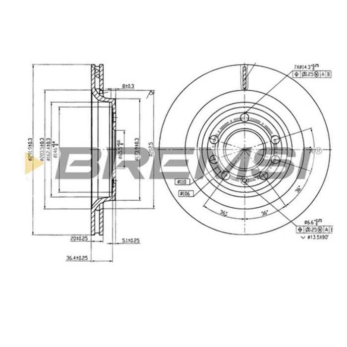 CD7289V.JPG Disco Freno Posteriore 92118400 Saab 9-3 (ys3f E79 D79 D75) Ventilato