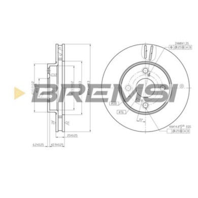 CD7294V.JPG Disco Freno Anteriore 92125803 Toyota Corolla Corolla Station Wagon Corolla Tre Volumi Ventilato