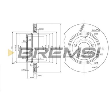 CD7297V.JPG Disco Freno Posteriore 92141600 Bmw X3 Nero