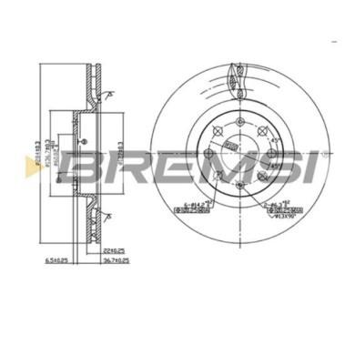 CD7298V.JPG Disco Freno Anteriore 92145700 Fiat Punto Evo (199)
