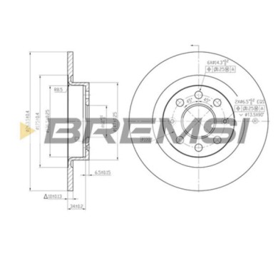 CD7299S.JPG Disco Freno Posteriore 92145900 Abarth Punto