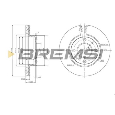 CD7301V.JPG Disco Freno Anteriore 92146800 Hyundai Atos Nero