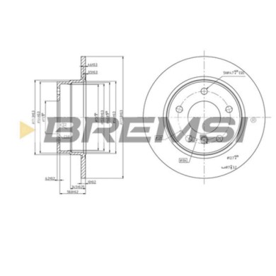 CD7303S.JPG Disco Freno Posteriore 92132900 Bmw 1 Nero