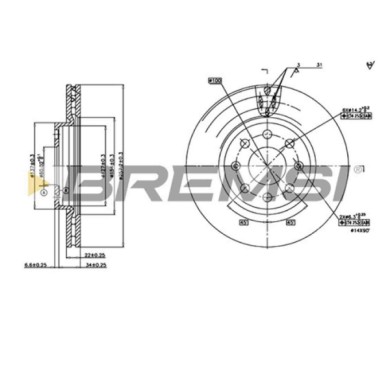CD7304V.JPG Disco Freno Anteriore 92145700 Opel Corsa D (s07)