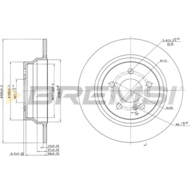 CD7308S.JPG Disco Freno Posteriore 92115400 Mercedes-benz Classe E Classe E T-model Cls Cls Shooting Brake Nero