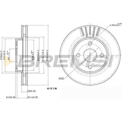 CD7309V.JPG Disco Freno Anteriore 92125800 Toyota Corolla Corolla Station Wagon Corolla Tre Volumi Corolla Verso Nero