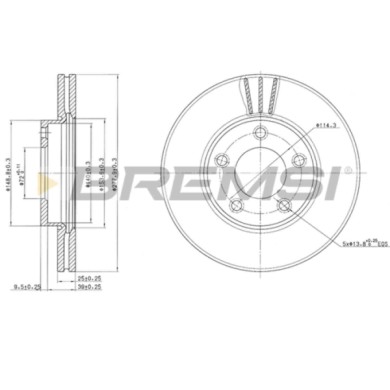 CD7311V.JPG Disco Freno Anteriore 92038000 Mazda 3 3 Tre Volumi 5 Ventilato