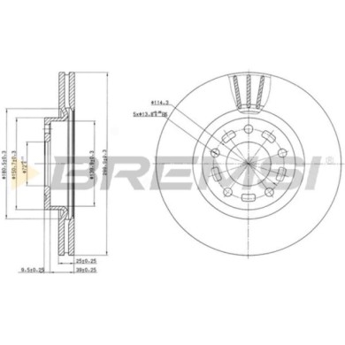 CD7312V.JPG Disco Freno Anteriore 92130400 Mazda 5 3 3 Tre Volumi Nero