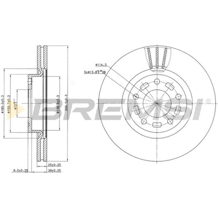 CD7312V.JPG Disco Freno Anteriore 92130400 Mazda 5 3 3 Tre Volumi Nero
