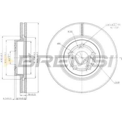 CD7315V.JPG Disco Freno Anteriore 92135600 Toyota Avensis Station Wagon Avensis Tre Volumi Avensis Nero