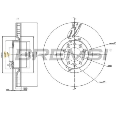 CD7319V.JPG Disco Freno Anteriore 92283403 Peugeot 308 Ii 308 Sw Ii 308 Cassone/coda Spiovente 508 Ii 508 Sw Ii Nero