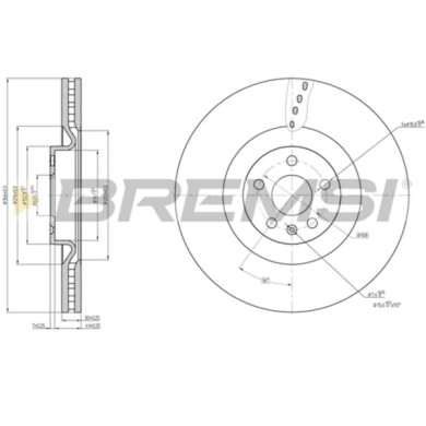 CD7323V.JPG Disco Freno Anteriore 92308905 Volvo Xc60 Ii Xc90 Ii Nero