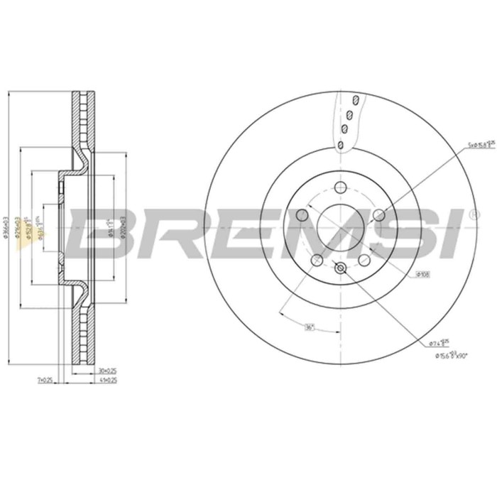 CD7323V.JPG Disco Freno Anteriore 92308905 Volvo Xc60 Ii Xc90 Ii Nero