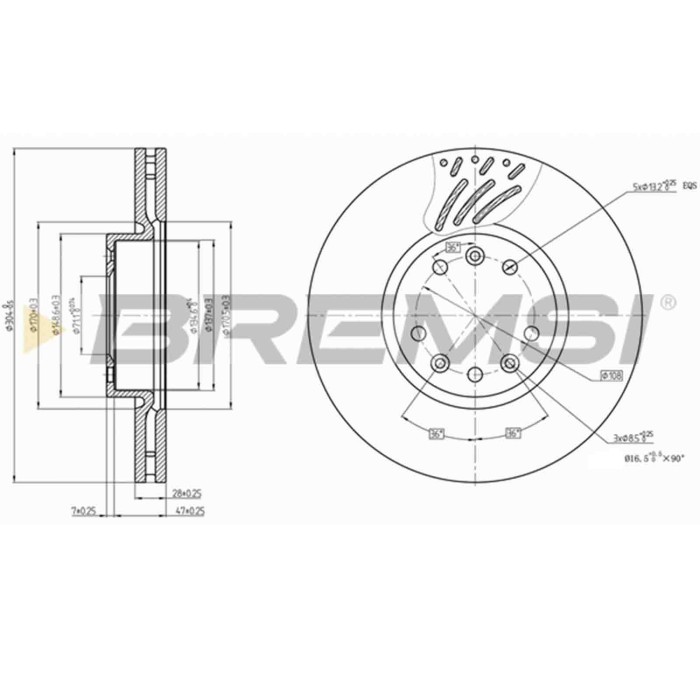 CD7324V.JPG Disco Freno Anteriore 92287203 Peugeot Traveller Autobus (v) Autoventilato