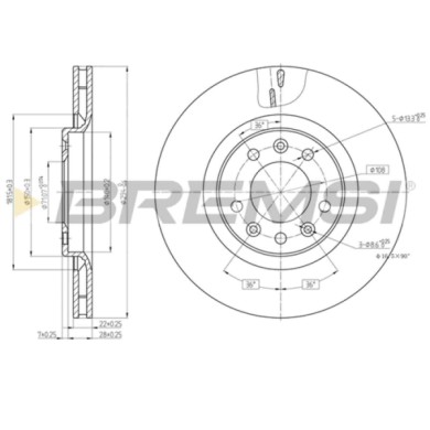 CD7326V.JPG Disco Freno Posteriore 92287103 Peugeot Traveller Autobus (v)