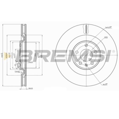 CD7327V.JPG Disco Freno Posteriore 92290405 Audi Q8 (4mn) Autoventilato