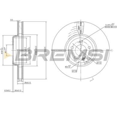 CD7329V.JPG Disco Freno Posteriore 09d52413 Mercedes-benz Classe C (w205)