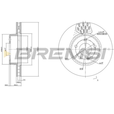 CD7331V.JPG Disco Freno Anteriore 92330805 Mercedes-benz Classe C (w205) Autoventilato