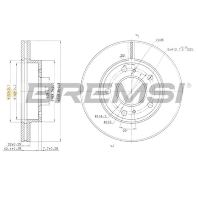 CD7356V.JPG Disco Freno Anteriore 92129800 Nissan Serena Vanette Cargo Furgonato Vanette Cargo Autobus Ventilato