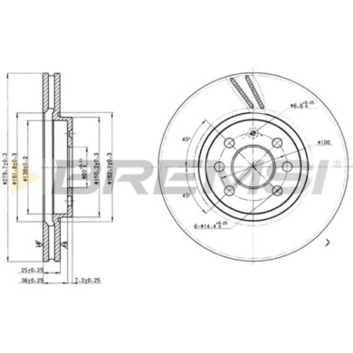 CD7374V.JPG Disco Freno Anteriore 92129300 Opel Astra H Gtc (a04)