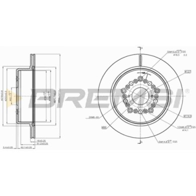 CD7375V.JPG Disco Freno Posteriore 92150400 Lexus Ls Gs Is I Toyota Supra Ventilato