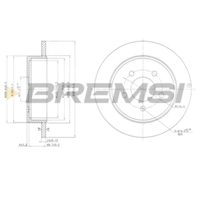 CD7378S.JPG Disco Freno Posteriore 92169100 Ford Usa Explorer Pieno